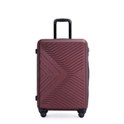 3 Piece Luggage Sets ABS Lightweight Suitcase with Two Hooks Spinners