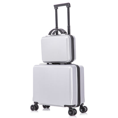 2 Piece Travel Luggage Set Hard shell Suitcase with Spinner Wheels 18'