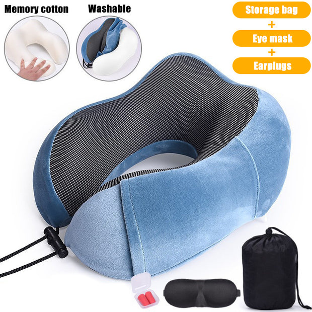 U Shaped Memory Foam  Travel  Massage Sleeping Airplane Pillow