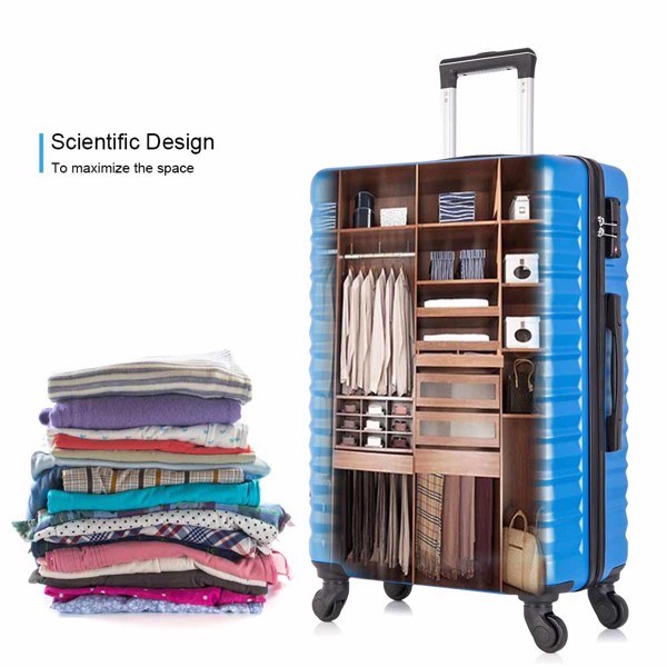 Hard shell Luggage Sets Suitcase ABS Lightweight with Spinner Wheels