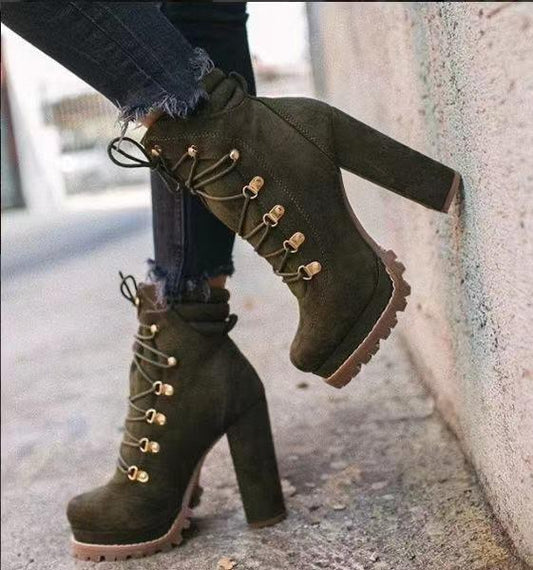 Women Platform  Ankle Boots