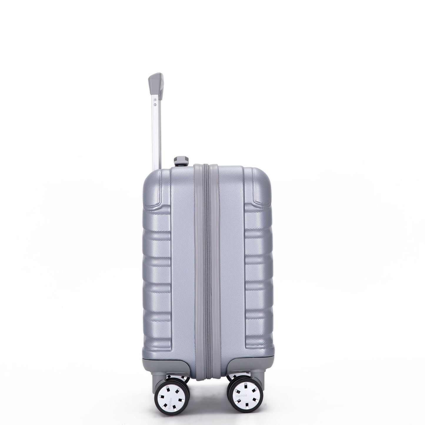 Pure PC 16&quot; Hard Case Luggage Computer Case With Universal Silent Aircraft Wheels Silver