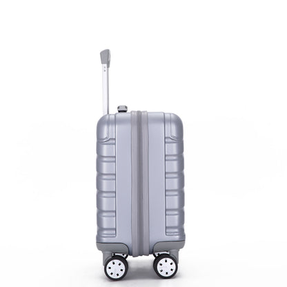 Pure PC 16&quot; Hard Case Luggage Computer Case With Universal Silent Aircraft Wheels Silver