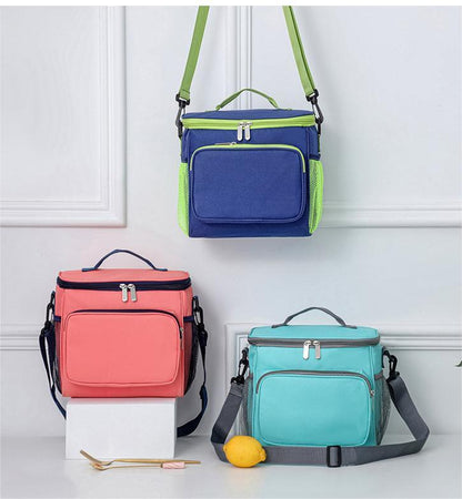 Portable Oxford Lunch Boxes One Shoulder Fresh-Keeping Bags