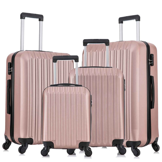 4 Piece Set Luggage Sets Suitcase ABS Hard shell Lightweight Spinner Wheels