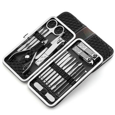 Set of 18 Pieces Nail Clipper Set Stainless Steel Nail Tools Manicure  Kit