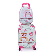 2 PCS Kids Luggage Set, 12\" Backpack and 16\" Spinner Case with 4 Universal Wheels, Travel Suitcase for Boys Girls