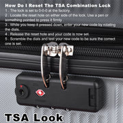 3 Piece Luggage with TSA Lock ABS; Durable Luggage Set