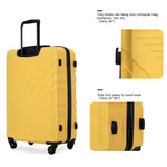 3 Piece Luggage Sets ABS Lightweight Suitcase with Spinner Wheels