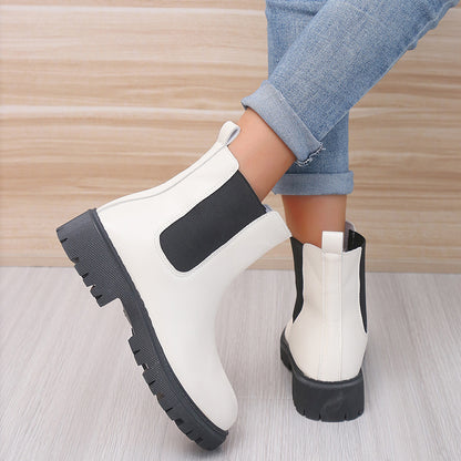 Women Boots Luxury Chelsea Boots Women Ankle Boots Chunky Winter Shoes Platform Boots Slip On Chunky Heel Boot Brand Desiger