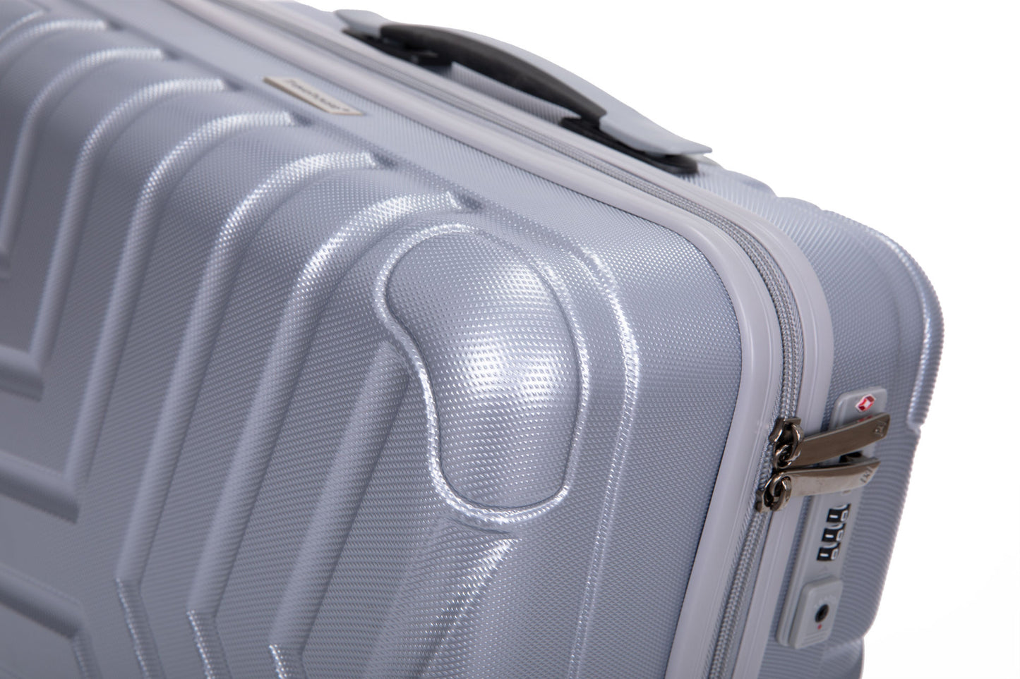 Pure PC 16&quot; Hard Case Luggage Computer Case With Universal Silent Aircraft Wheels Silver