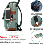 Laptop Backpack with USB Charging Port, Water Resistant Travelling Backpack
