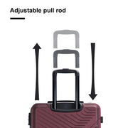 3 Piece Luggage Sets ABS Lightweight Suitcase with Two Hooks Spinners