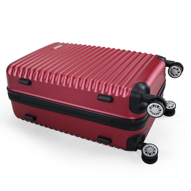 3-Piece Expandable Suitcase with Code Lock, Spinner Carry-On