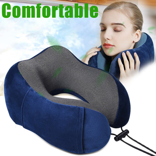 U Shaped Memory Foam Neck Pillows Soft Slow Rebound Space Travel Pillow Massage Sleeping Airplane Pillow Neck Cervical Bedding