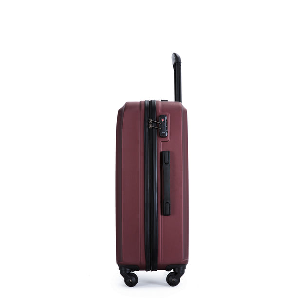 3 Piece Luggage Sets ABS Lightweight Suitcase with Two Hooks Spinners