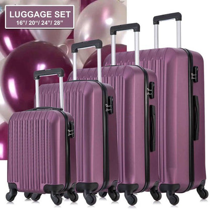 4 Piece Set Luggage Sets Suitcase ABS Hard shell Lightweight Spinners