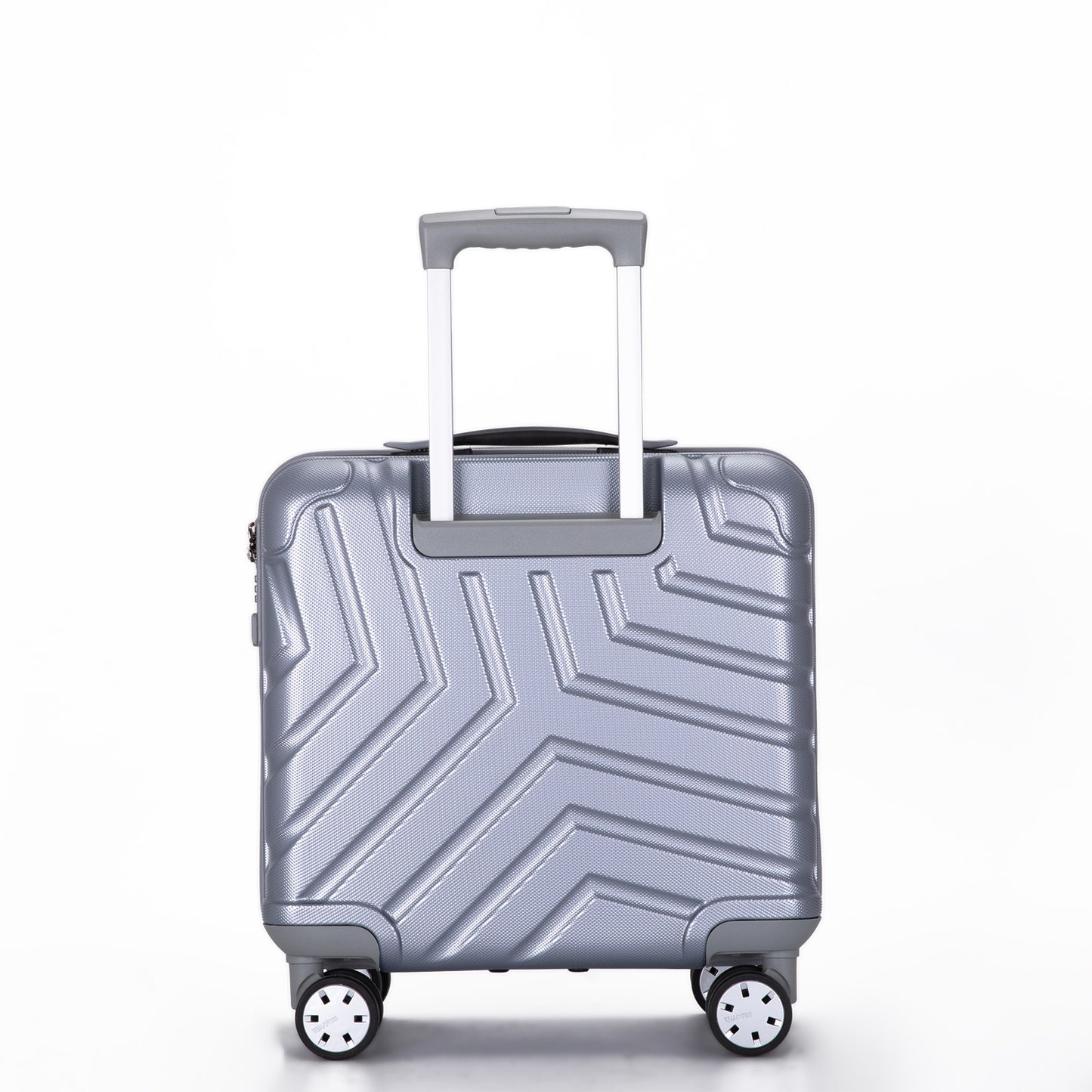 Pure PC 16&quot; Hard Case Luggage Computer Case With Universal Silent Aircraft Wheels Silver