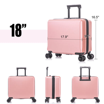 2 Piece Travel Luggage Set Hard shell Suitcase with Spinner Wheels 18'