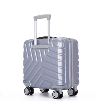 Pure PC 16&quot; Hard Case Luggage Computer Case With Universal Silent Aircraft Wheels Silver