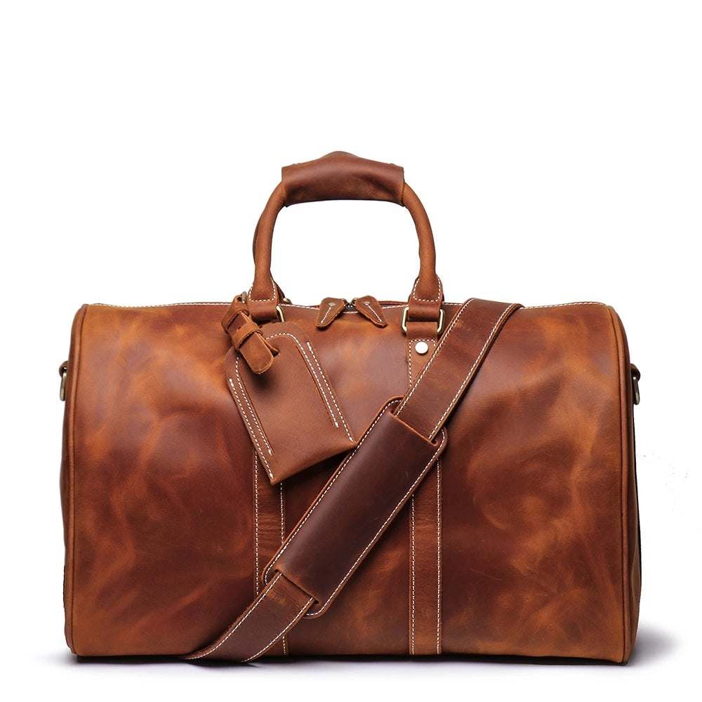 The  Weekender  Small Leather Duffle Bag