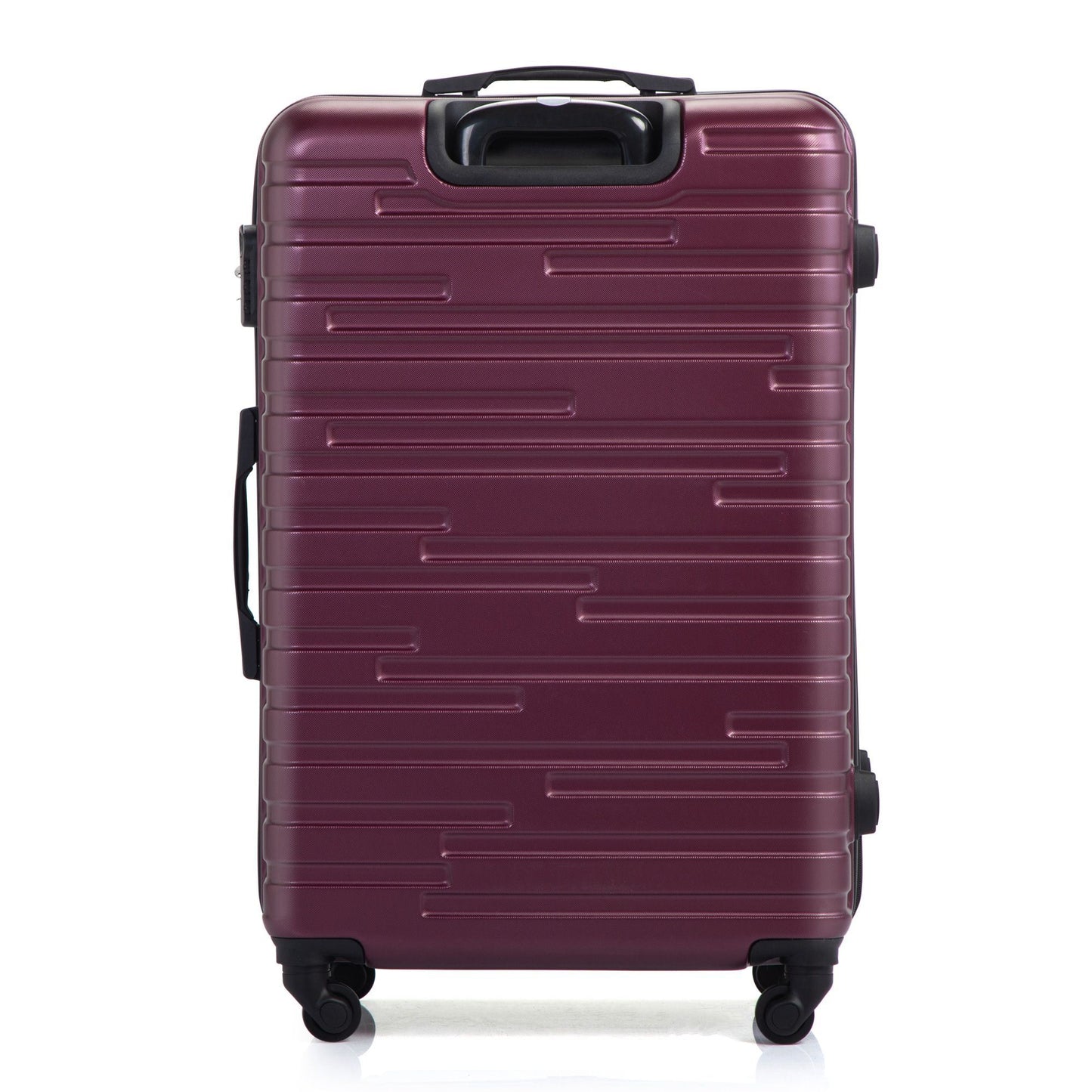 3-piece Trolley Case Set, 360 Degree Rotation Wheels with TSA Lock, Travel Suitcase Set, Claret XH