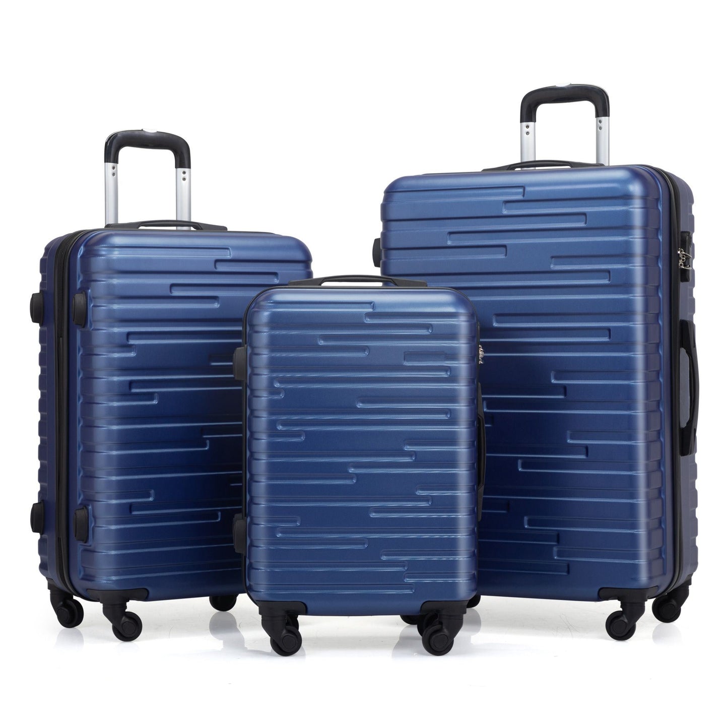 3-piece Trolley Case Set, 360 Degree Rotation Wheels with TSA Lock, Travel Suitcase Set, Claret XH