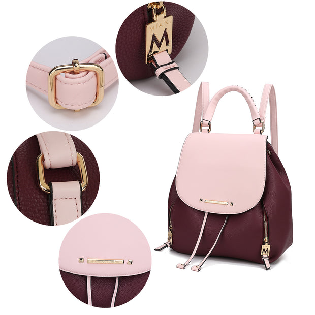 Vegan Leather Women Backpack