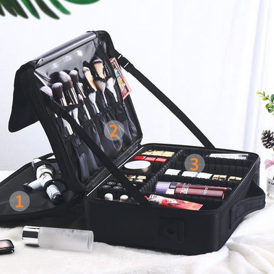 Cosmetic  large-capacity Cosmetic  multi-layer professional Style Bag
