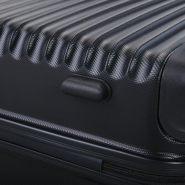 3-Piece Expandable Suitcase with Code Lock, Spinner Carry-On
