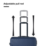 3 Piece Luggage Sets ABS Lightweight Suitcase with Spinner Wheels