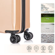 2 Piece Travel Luggage Set Hard shell Suitcase with Spinner Wheels 18''