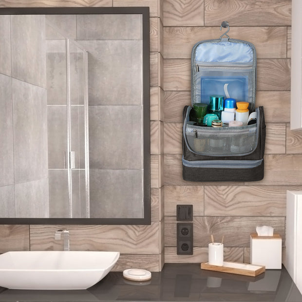 Travel Toiletry Bag & Cosmetics Organizer Bag