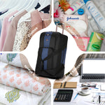 Expandable Waterproof Duffle Bag with Wheel Carry on Luggage Unisex Tote Suitcase Blue