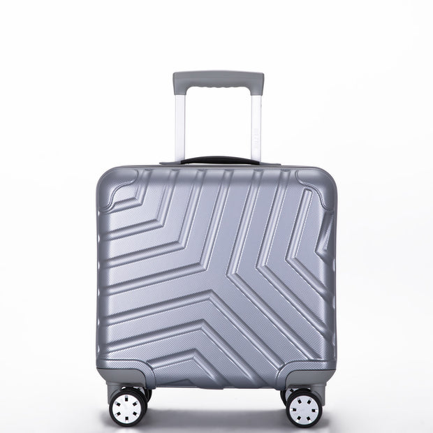 Pure PC 16&quot; Hard Case Luggage Computer Case With Universal Silent Aircraft Wheels Silver