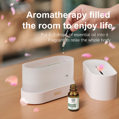 Aroma Diffuser Flame Light Mist Humidifier Aromatherapy Diffuser With Waterless Auto-Off Protection For Spa Home Yoga Office