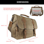 Canvas Messenger  Laptop Case;  Satchel  Organizer