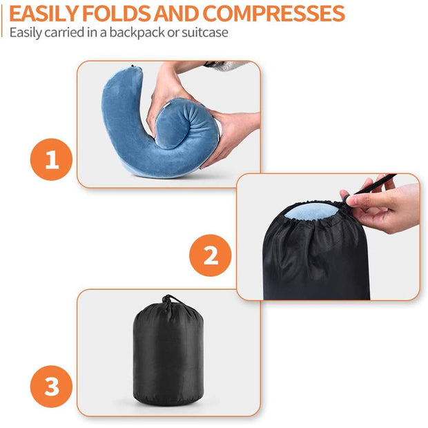 U Shaped Memory Foam  Travel  Massage Sleeping Airplane Pillow