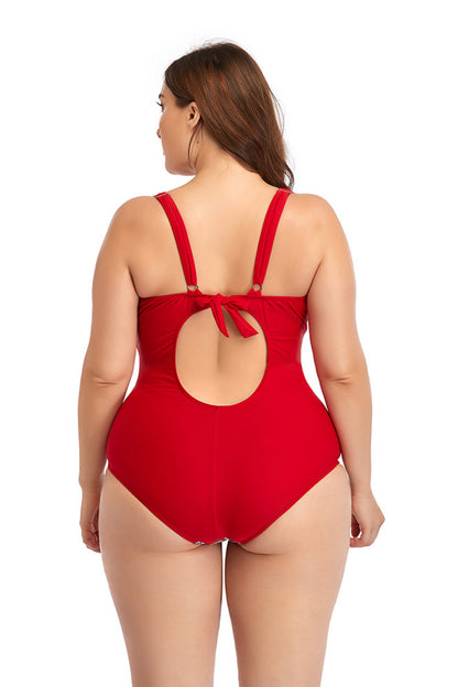 The Flowers Of  Paradise Plus Size Swimsuit